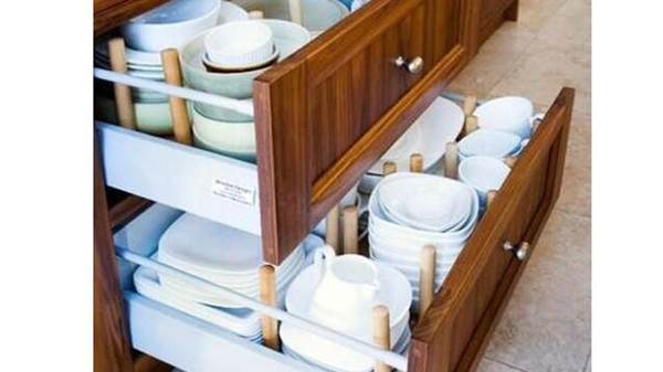 storage of kitchen drawers
