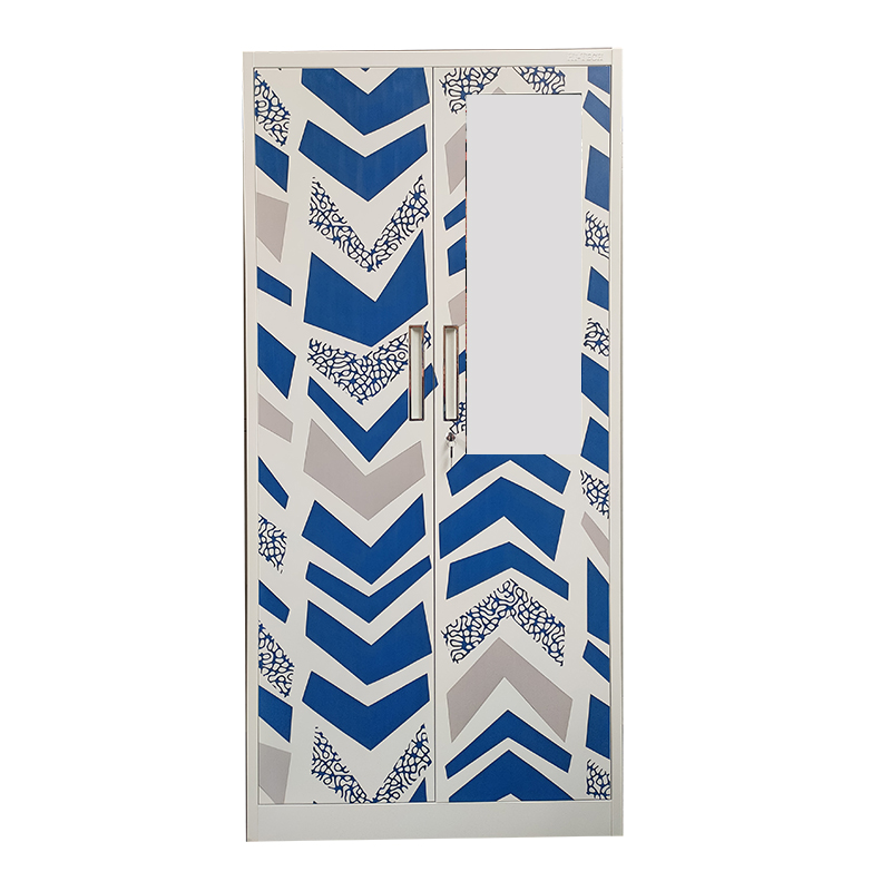2 Doors Pattern Printing Metal Wardrobe
