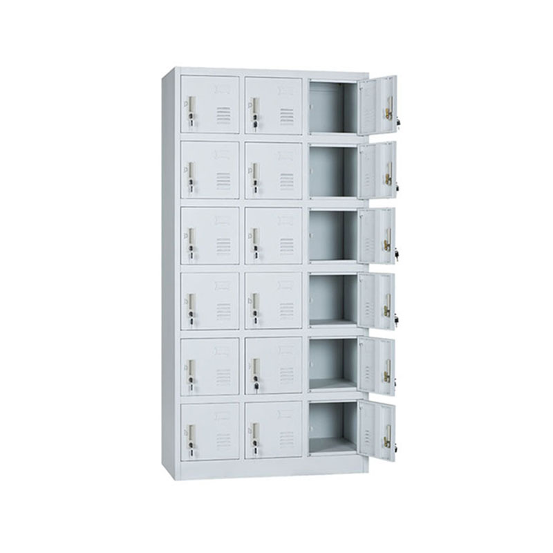 3L-B6 Six Tiers 18 Doors Metal Locker Cabinet