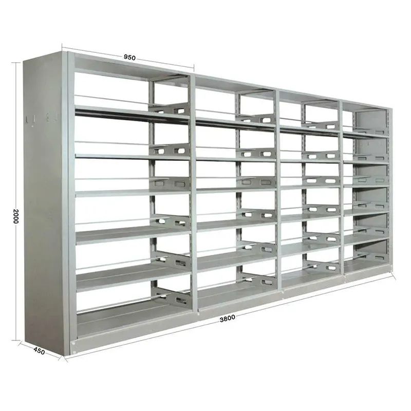 Steel Double Sided Library Bookshelf