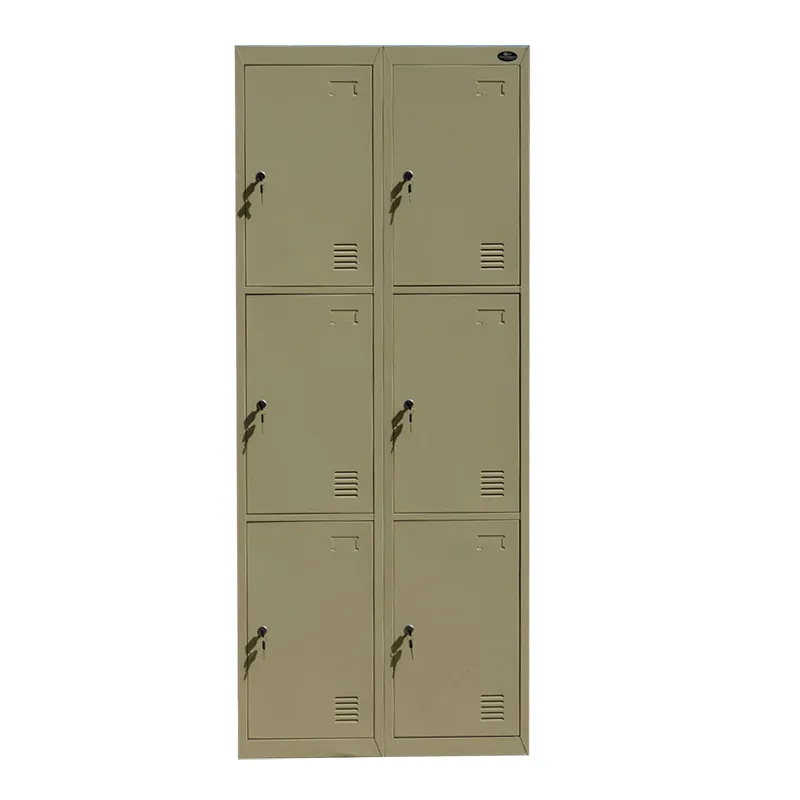 2L-B3 Triple Tiers 6 Doors Metal Locker