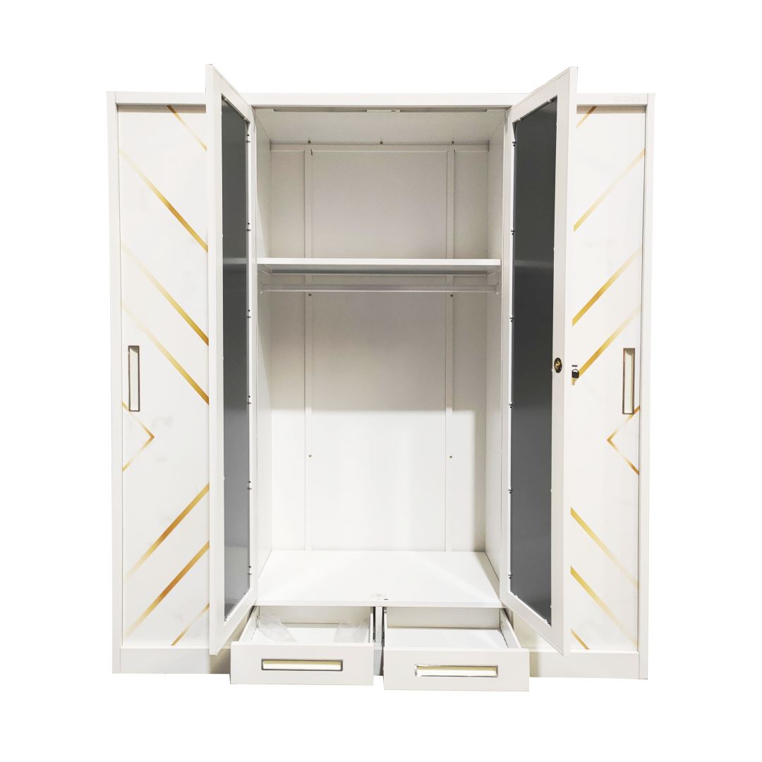 Home Furniture Durable Steel Cabinet Clothes Wardrobe